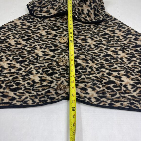 Leopard Animal Print Shawl Cape Kimono Poncho Wrap One Size Lagenlook Boho Cozy - Picture 11 of 14